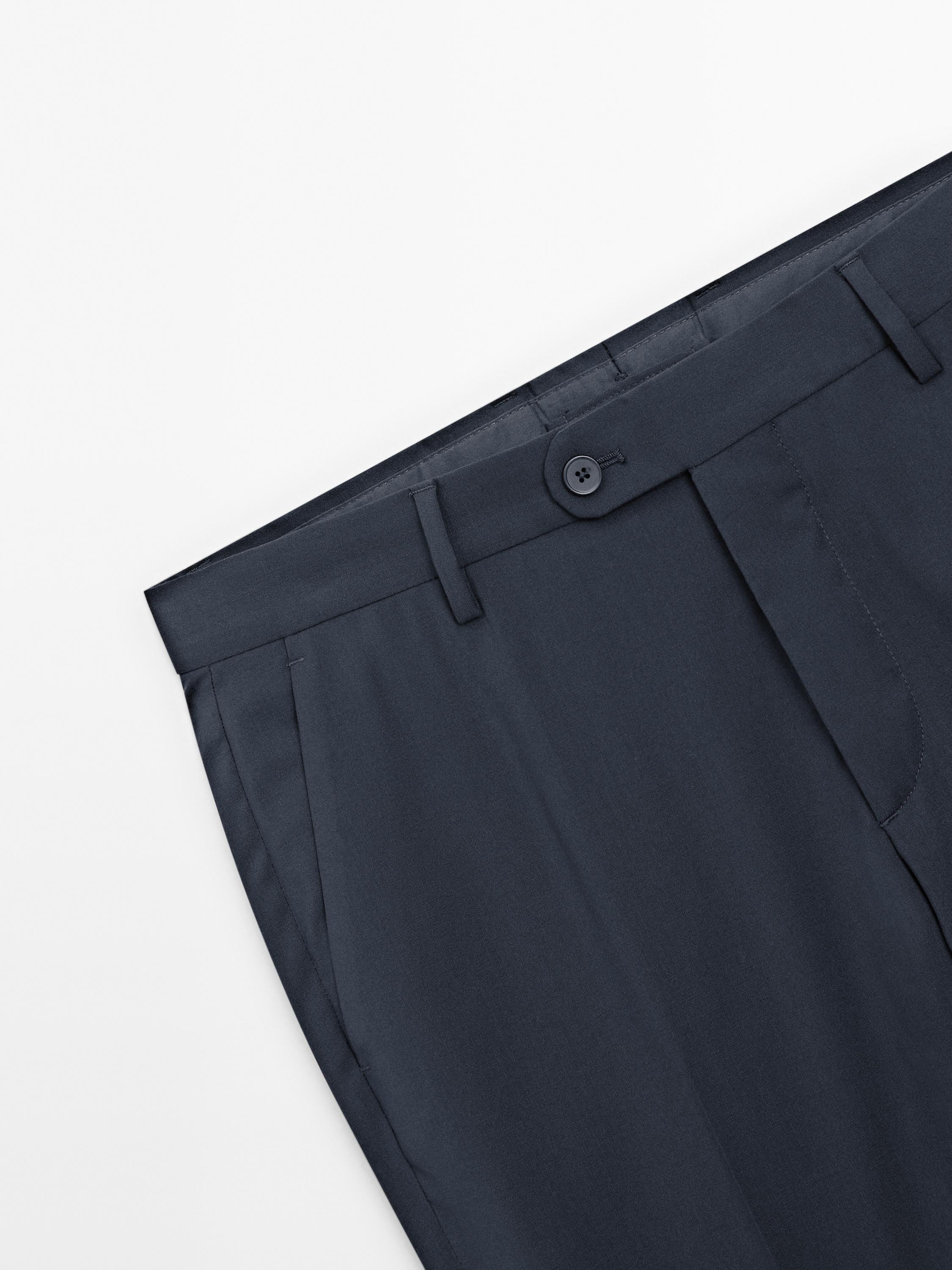 Cool wool suit pants